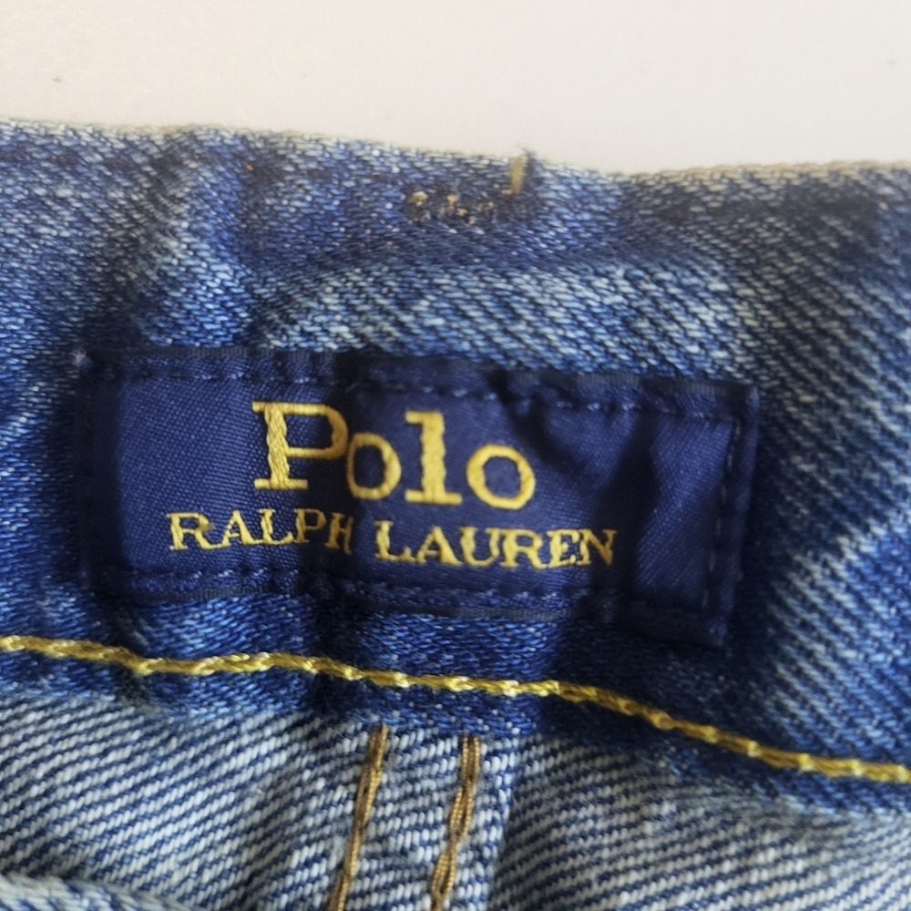 Polo Ralph Lauren Varick Slim Straight Mens Jeans 38x32 Medium Wash Distressed - Picture 3 of 14